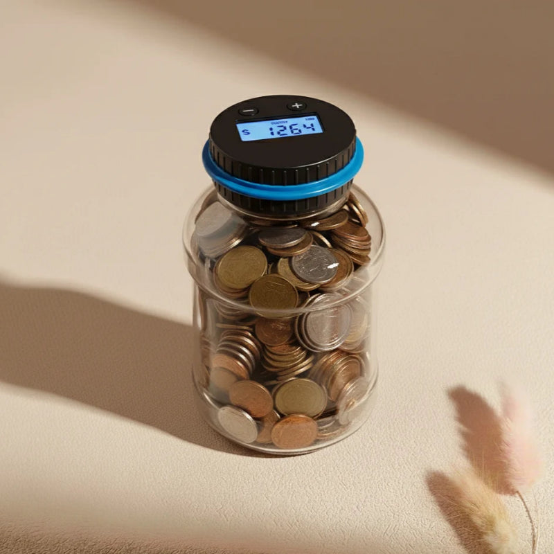 Digital Coin Counting Jar