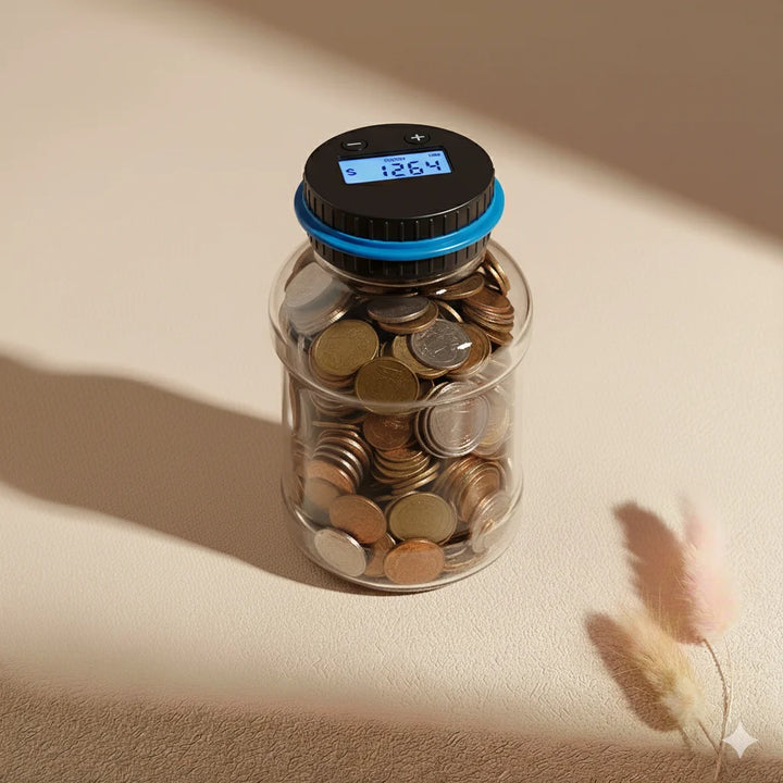 Digital Coin Counting Jar