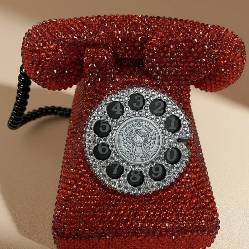 Rhinestone Telephone Piggy Bank