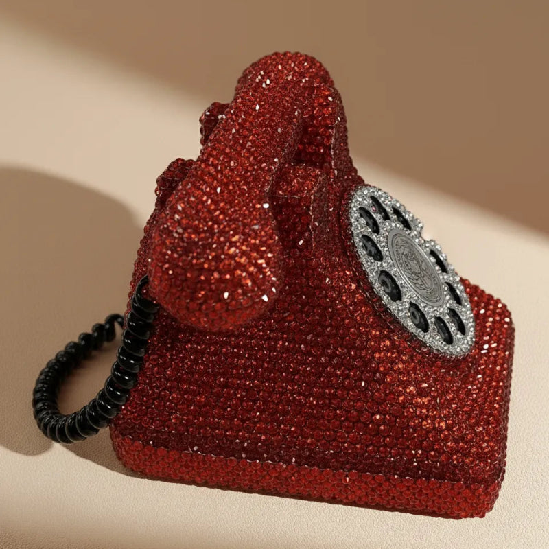 Rhinestone Telephone Piggy Bank