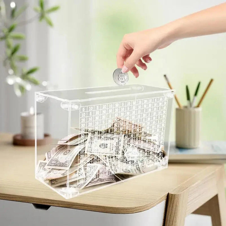 Clear Acrylic Savings Bank Piggy Bank Palace