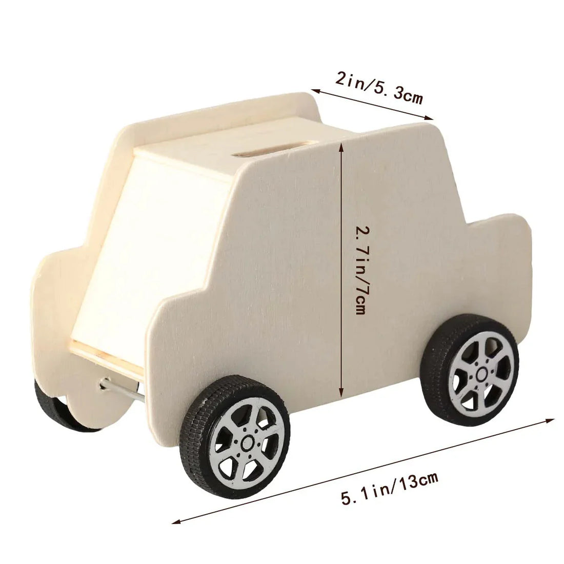 Wooden Car Shaped Piggy Bank Palace