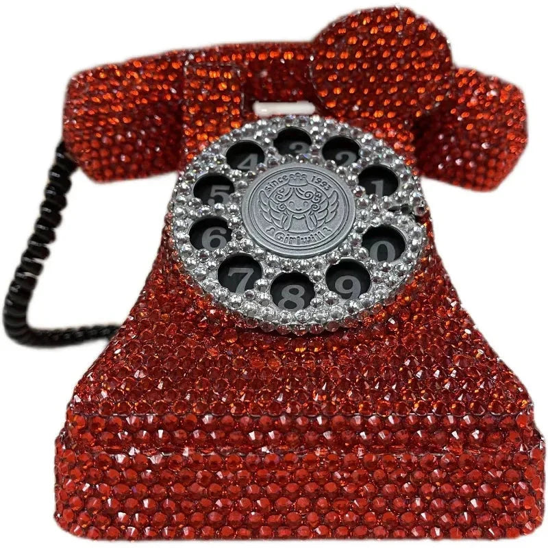 Rhinestone Telephone Piggy Bank Piggy Bank Palace