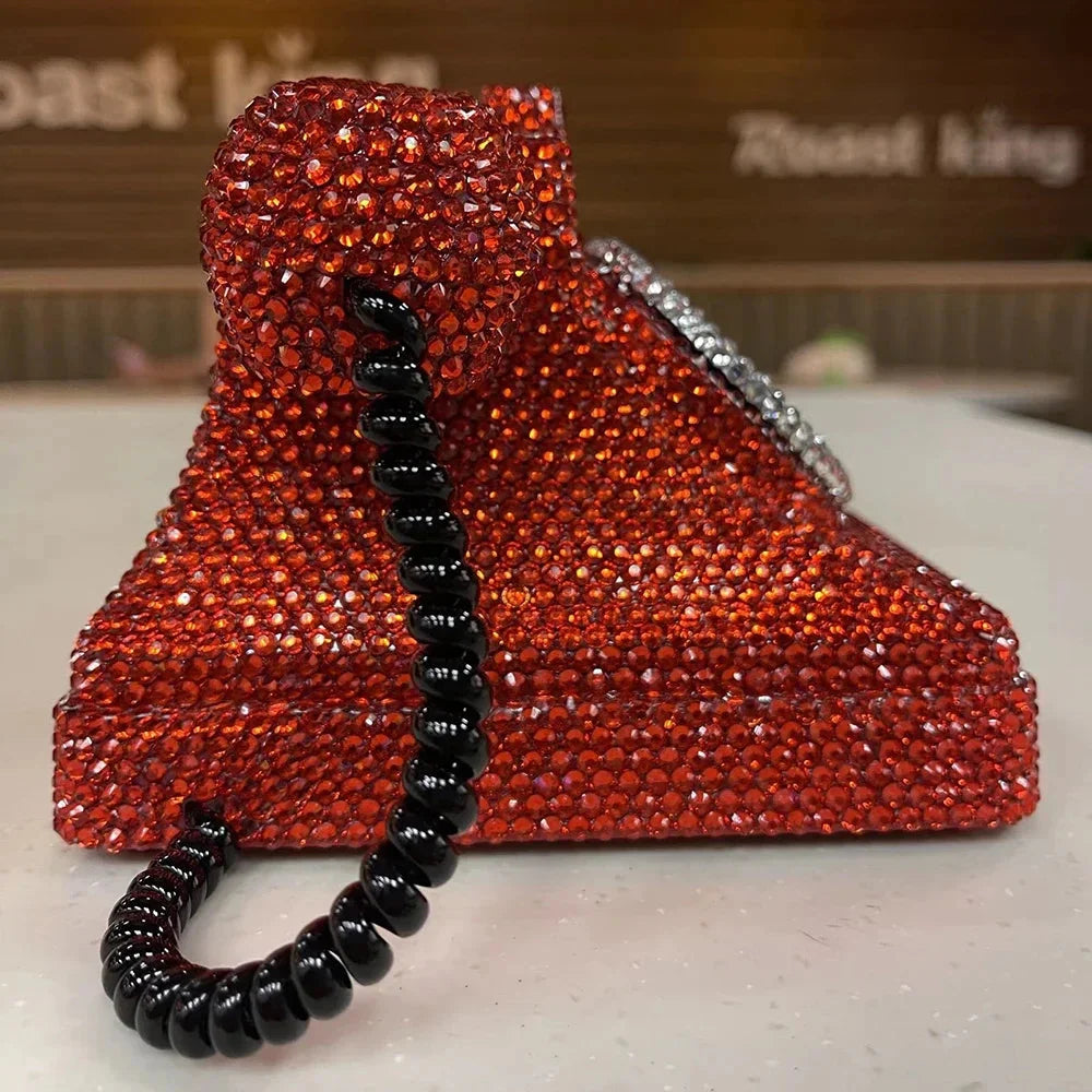 Rhinestone Telephone Piggy Bank Piggy Bank Palace