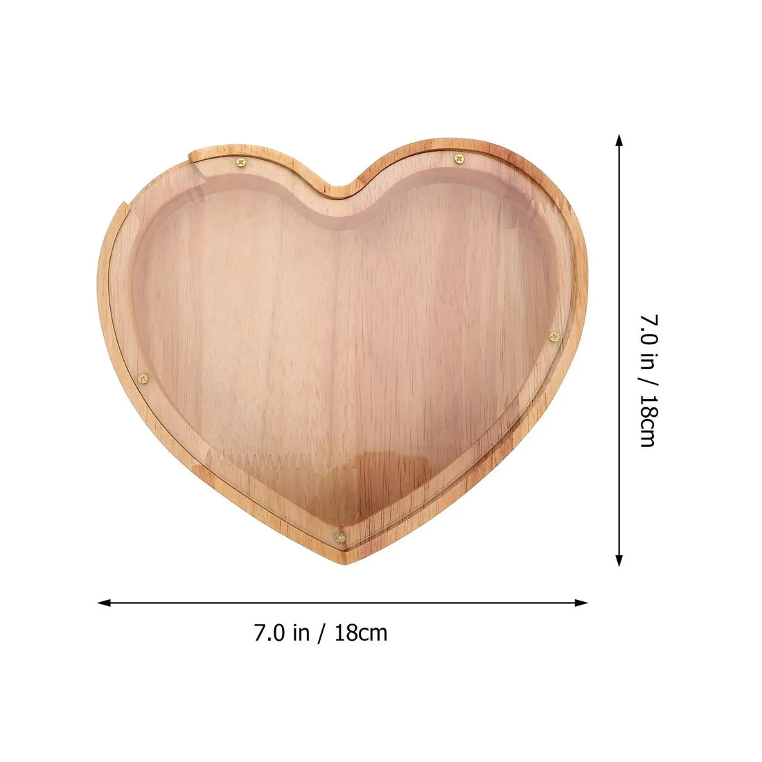 Wooden Heart Piggy Bank Piggy Bank Palace