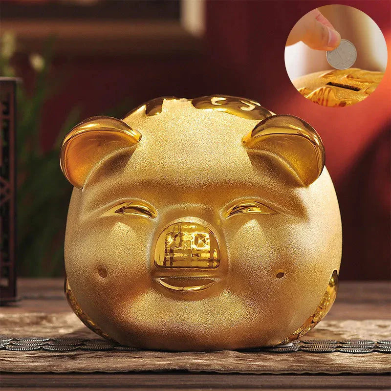 Gold Piggy Bank Gift | Piggy
